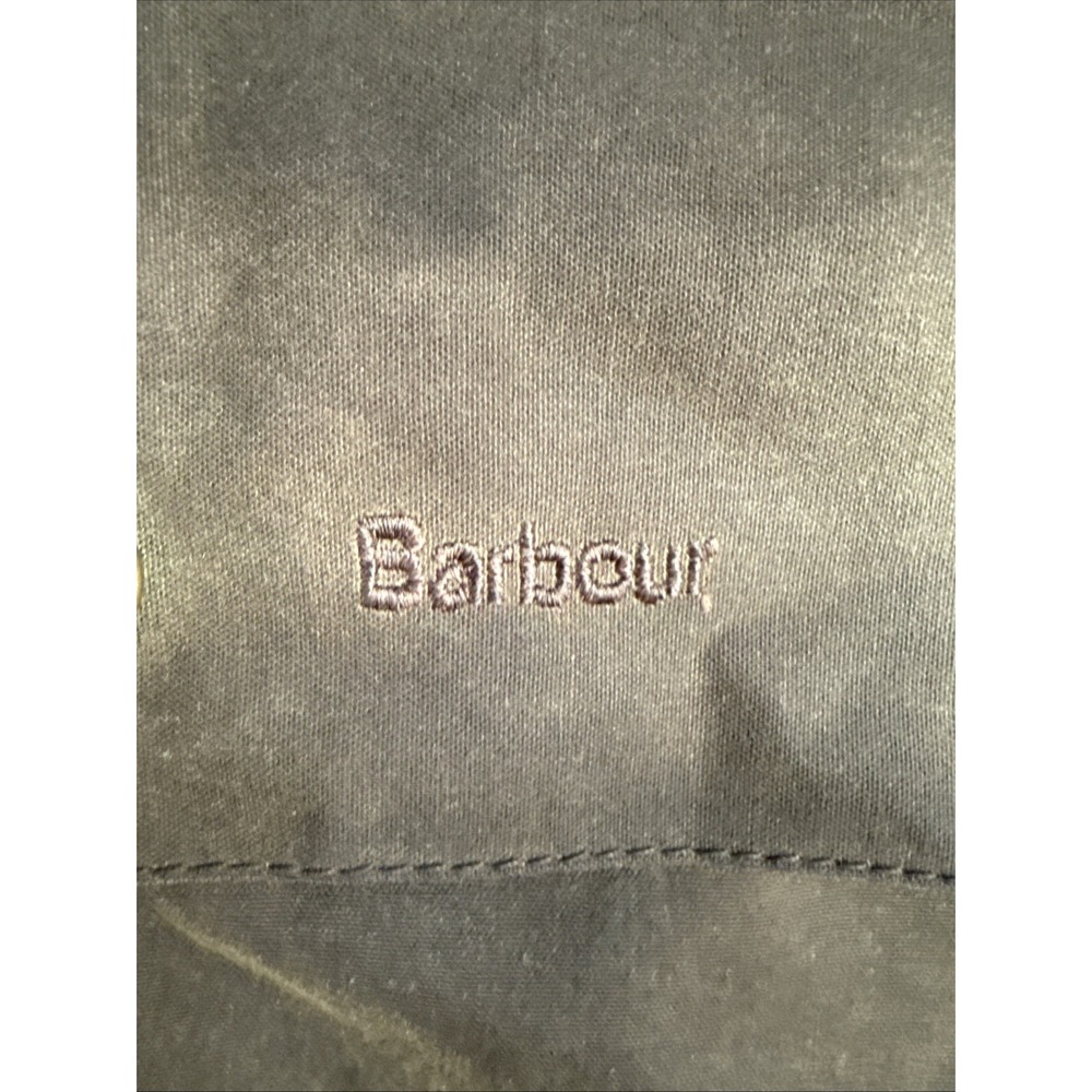Barbour Thornproof Waxed Cotton Toggle Jacket Olive Green Hooded Mens Large - Picture 11 of 16